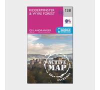 Ordnance Survey Landranger Active 138 Kidderminster & Wyre Forest Map With Digital Version, Pink One Size