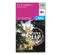 Ordnance Survey Landranger Active 143 Ely & Wisbech, Downham Market Map With Digital Version One Size
