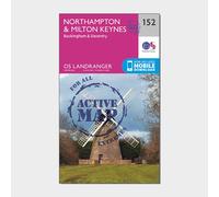 Ordnance Survey Landranger Active 152 Northampton, Milton Keynes, Buckingham & Daventry Map With Digital Version, Pink One Size