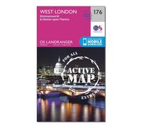 Ordnance Survey Landranger Active 176 West London, Rickmansworth & Staines Map With Digital Version, Pink One Size