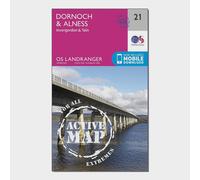 Ordnance Survey Landranger Active 21 Dornoch & Alness, Invergordon & Tain Map With Digital Version One Size