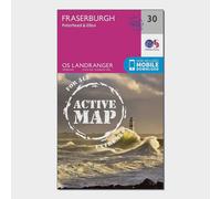 Ordnance Survey Landranger Active 30 Fraserburgh, Peterhead & Ellon Map With Digital Version, Pink One Size