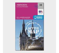 Ordnance Survey Landranger Active 38 Aberdeen, Inverurie & Pitmedden Map With Digital Version, Pink One Size