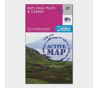 Ordnance Survey Landranger Active 39 Rum, Eigg & Muck Map With Digital Version, Pink One Size