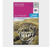 Ordnance Survey Landranger Active 4 Shetland South Mainland Map With Digital Version One Size