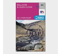 Ordnance Survey Landranger Active 44 Ballater & Glen Clova Map With Digital Version - Pink, Pink