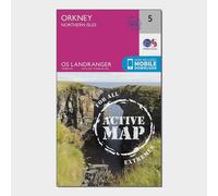Ordnance Survey Landranger Active 5 Orkney Northern Isles Map With Digital Version, Pink One Size