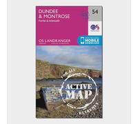 Ordnance Survey Landranger Active 54 Dundee & Montrose, Forfar & Arbroath Map With Digital Version One Size