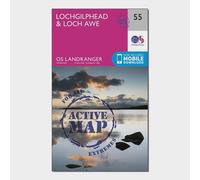 Ordnance Survey Landranger Active 55 Lochgilphead & Loch Awe Map With Digital Version, Pink One Size