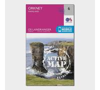 Ordnance Survey Landranger Active 6 Orkney Mainland Map With Digital Version, Pink One Size