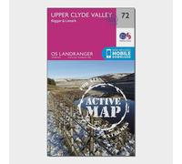 Ordnance Survey Landranger Active 72 Upper Clyde Valley, Biggar & Lanark Map With Digital Version One Size