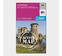 Ordnance Survey Landranger Active 84 Dumfries & Castle Douglas Map With Digital Version, Pink One Size
