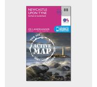 Ordnance Survey Landranger Active 88 Newcastle upon Tyne, Durham & Sunderland Map With Digital Version One Size