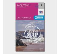 Ordnance Survey Landranger Active 9 Cape Wrath, Durness & Scourie Map With Digital Version One Size