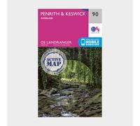 Ordnance Survey Landranger Active 90 Penrith, Keswick & Ambleside Map With Digital Version - Pink, Pink