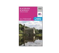 Ordnance Survey Landranger Map 103 Blackburn & Burnley, Clitheroe