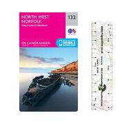 Ordnance Survey Landranger Map 132 ~ North West Norfolk (Folded Paper Version) with free distance ruler