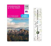 Ordnance Survey Landranger Map 138 ~ Kidderminster & Wyre Forest (Folded Paper Version) with free distance ruler
