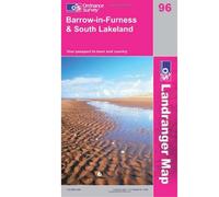 Ordnance Survey Landranger Map 96 Barrow-in-Furness & South Lakela