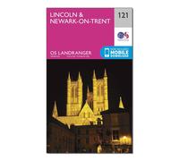 Ordnance Survey OS Landranger 121 Lincoln & Newark-on-Trent Map, Pink One Size