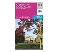 Ordnance Survey OS Landranger 163 Cheltenham & Cirencester, Stow-on-the-Wold Map, Pink One Size