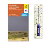Ordnance Survey Pack - Explorer Map 133 ~ Haslemere & Petersfield plus scale ruler