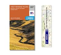 Ordnance Survey Pack - Explorer Map 287 ~ West Pennine Moors, Blackburn, Darwen & Accrington plus scale ruler