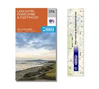 Ordnance Survey Pack - Explorer Map 296 ~ Lancaster, Morecambe & Fleetwood plus scale ruler