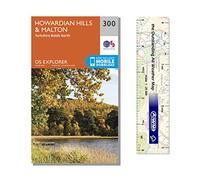 Ordnance Survey Pack - Explorer Map 300 ~ Howardian Hills & Malton plus scale ruler