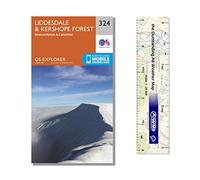 Ordnance Survey Pack - Explorer Map 324 ~ Liddesdale & Kershope Forest plus scale ruler