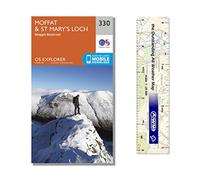 Ordnance Survey Pack - Explorer Map 330 ~ Moffat & St Mary’s Loch plus scale ruler