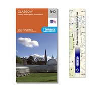 Ordnance Survey Pack - Explorer Map 342 ~ Glasgow Rutherglen & Paisley plus scale ruler