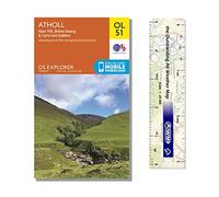 Ordnance Survey Pack - Explorer Map 394 ~ Atholl plus scale ruler