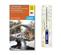 Ordnance Survey Pack - Explorer Map 418 ~ Lochindorb, Grantown-on-Spey & Carrbridge plus scale ruler