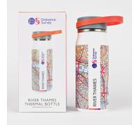 Ordnance Survey River Thames Thermal Bottle, White One Size