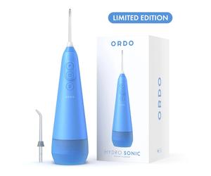 Ordo Hydro Water Flosser, Cordless Waterproof Oral Irrigator, 3 Pressure Settings, Portable, Rechargeable Electric Sonic Flosser, Arctic Blue