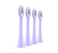 Ordo Replacement Sonic Toothbrush Heads with Pulse Technology for Teeth Cleaning, Plaque Removal, Silicone Polishing, Deep Clean Bristles, Adults, Pack of 4, Pearl Violet