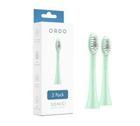 ORDO Replacement Toothbrush Heads for Sonic+ Electric Toothbrushes for Teeth Cleaning, Plaque Removal, Silicone Polishing, and Deep Clean, Adults, Mint Green (Pack of 2)