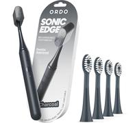 ORDO Sonic Edge and Brushheads Bundle, Rechargeable Electric Toothbrush for Adults, Compact Sonic Toothbrush with USB-C, 6+ Weeks Battery, Travel Cap, 1 Brush Head & Cable (Charcoal)