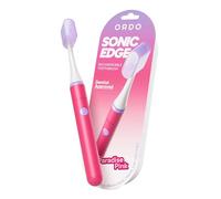 ORDO Sonic Edge Rechargeable Electric Toothbrush for Adults, Compact Sonic Toothbrush with USB-C, 6+ Weeks Battery, Travel Cap, 1 Brush Head & Cable (Paradise Pink)