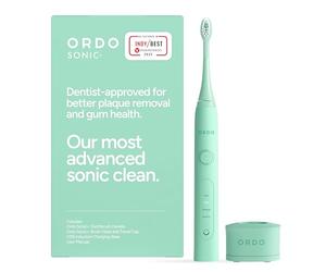 Ordo Sonic+ Electric Toothbrush for Adults, Advanced Smart Tech, 4 Brushing Modes, Fast Rechargeable, Sonic Toothbrushes Over 4 Weeks Battery Life, Silicone Polishing Element, USB Charger, Mint Green