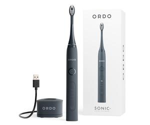 Ordo Sonic+ Electric Toothbrush for Adults, Advanced Tech, 4 Brushing Modes, Fast Rechargeable, Sonic Toothbrushes Over 4 Weeks Battery Life, Silicone Polishing Element, USB Charger, Charcoal Grey