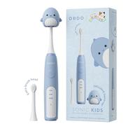 ORDO Sonic Squishmallows Kids Electric Toothbrush - Rechargeable, 3 Brushing Modes, 2-Min Timer, 5+ Weeks Battery, 2 Brush Heads Included, Gift for Children Ages 4+, Samir