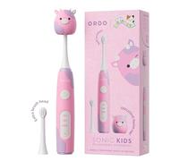 ORDO Sonic Squishmallows Kids Electric Toothbrush - Rechargeable, 3 Brushing Modes, 2-Min Timer, 5+ Weeks Battery, 2 Brush Heads Included, Gift for Children Ages 4+, Patty