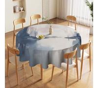 ORDOBO 3D Printed Tablecloth - Abstract Patterns Fashion Table Protect Cover Waterproof Wipeable For Kitchen Dinner Garden Dining Home Decoration 177X177Cm