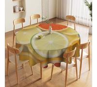 ORDOBO 3D Printed Tablecloth - Fruit Pattern Fashion Table Protect Cover Waterproof Wipeable For Kitchen Dinner Garden Dining Home Decoration 177X177Cm