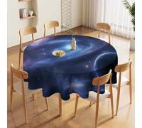 ORDOBO 3D Printed Tablecloth - Starry Sky Universe Fashion Table Protect Cover Waterproof Wipeable For Kitchen Dinner Garden Dining Home Decoration 127X127Cm