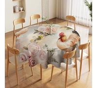 ORDOBO Round Table Cover -Pink Pattern Fashion Tablecloth Protector 3D Print Wipeable Outdoor Table Cover For Kitchen Dining Home Decoration 152X152Cm
