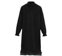 ORDOBO Women's Knitted Dress - Thick Turtleneck Twisted Knitted Jumper Dress Winter Soft Warm Temperament Loose Straight A-Line Sweater Dresses,Black,M