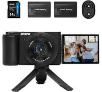 ORDRO 5K Digital Camera for Content Creators and Vloggers, 64MP Vlogging Camera for YouTube, WiFi Cameras for Photography with Flip Touchscreen, Auto-Focus, Wide Angle for Photography, with Stand